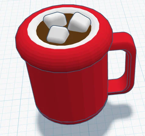 Mô hình ly ca cao nóng Yeeps Hot Cocoa cực dễ thương cho 3D Printing - Image 2