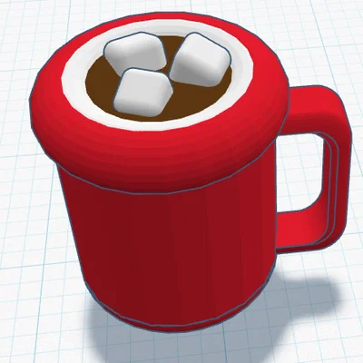 Mô hình ly ca cao nóng Yeeps Hot Cocoa cực dễ thương cho 3D Printing