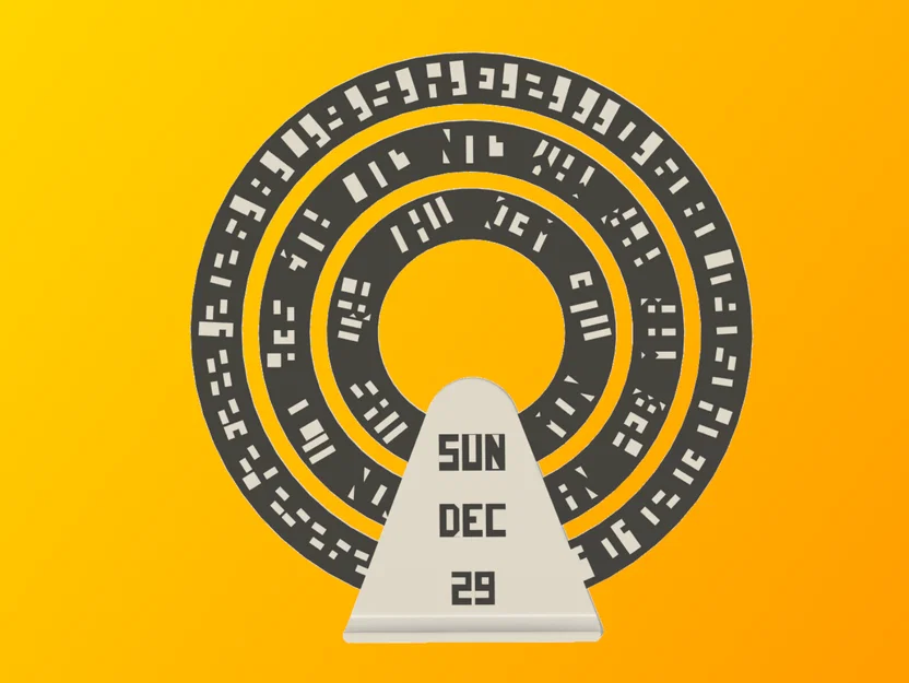 Lịch để bàn phong cách mật mã Cryptic Calendar in 3D độc đáo - Image 1