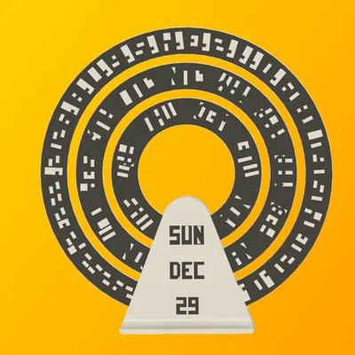 Lịch để bàn phong cách mật mã Cryptic Calendar in 3D độc đáo
