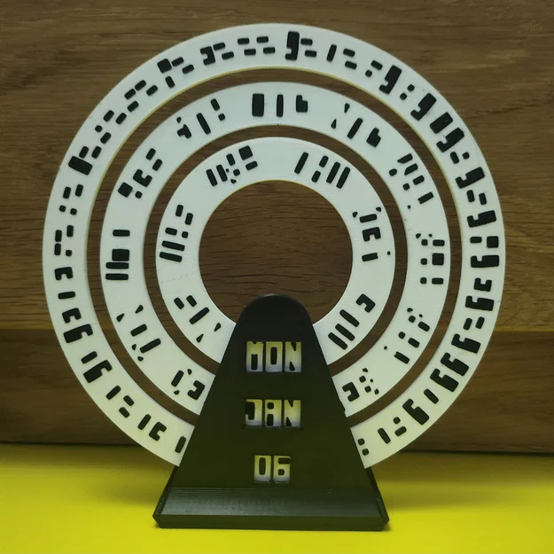 Lịch để bàn phong cách mật mã Cryptic Calendar in 3D độc đáo - Image 2