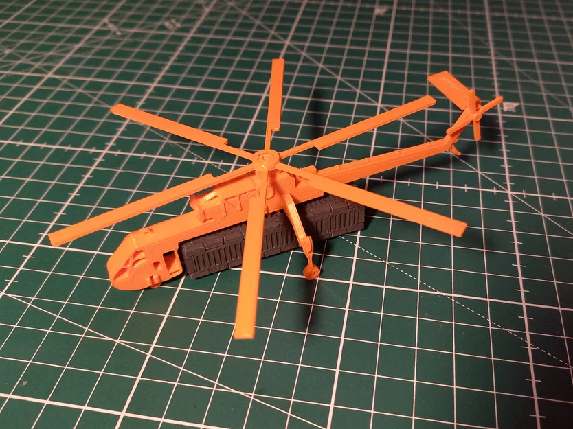 Mô hình Kit Card trực thăng Sikorsky S-64 Skycrane kèm hàng hóa - Image 1