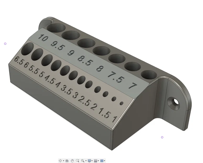 Giá treo mũi khoan hệ mét 1mm - 10mm gắn tường tiện lợi - Image 1