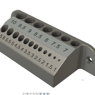 Giá treo mũi khoan hệ mét 1mm - 10mm gắn tường tiện lợi