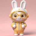 Mô hình 3D nhân vật Baby Bunny phong cách đất sét kawaii - Thumbnail 1
