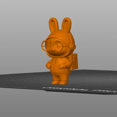 Mô hình 3D nhân vật Baby Bunny phong cách đất sét kawaii