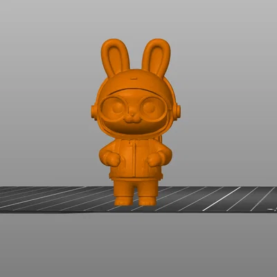 Mô hình 3D nhân vật Baby Bunny phong cách đất sét kawaii