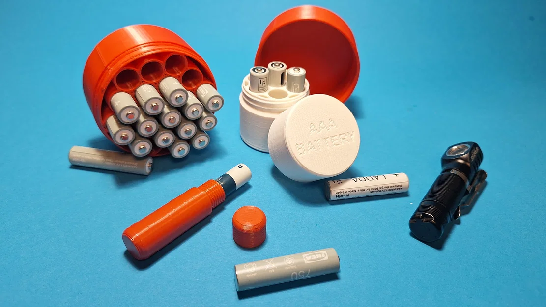 Hộp đựng pin AAA in 3D gọn gàng, chuyên nghiệp (nhiều kích thước) - Image 1