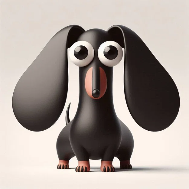 Mô hình 3D nhân vật Chó con phong cách đất sét kawaii - Image 1