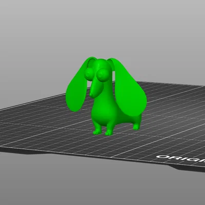 Mô hình 3D nhân vật Chó con phong cách đất sét kawaii