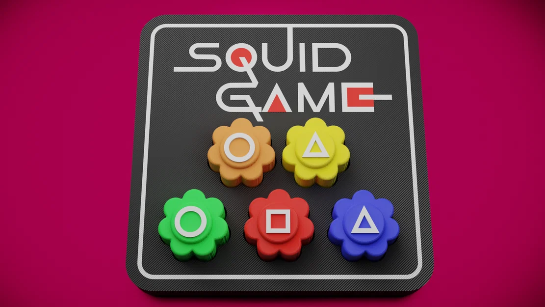 Mô hình đồ chơi Squid Game Gonggi in 3D cực độc đáo - Image 1