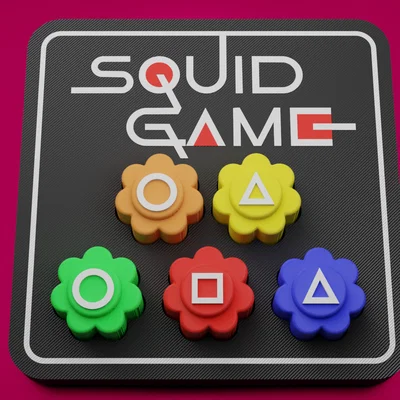 Mô hình đồ chơi Squid Game Gonggi in 3D cực độc đáo