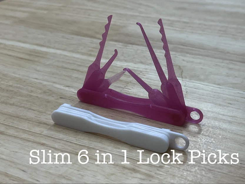 Bộ dụng cụ mở khóa Lock Picks Slim 6 trong 1 - Image 1