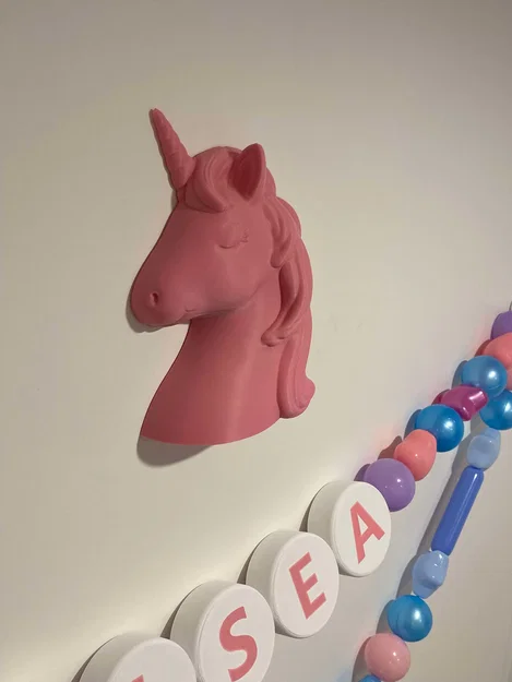 Mô hình trang trí treo tường hình Kỳ lân (Unicorn) dễ thương - Image 2