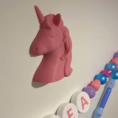 Mô hình trang trí treo tường hình Kỳ lân (Unicorn) dễ thương