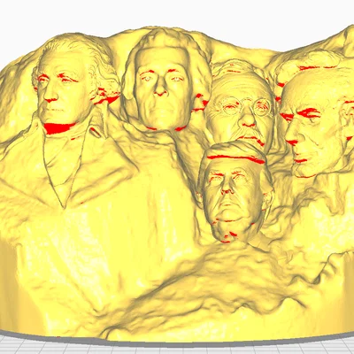 Mô hình núi Rushmore có Donald Trump in 3D