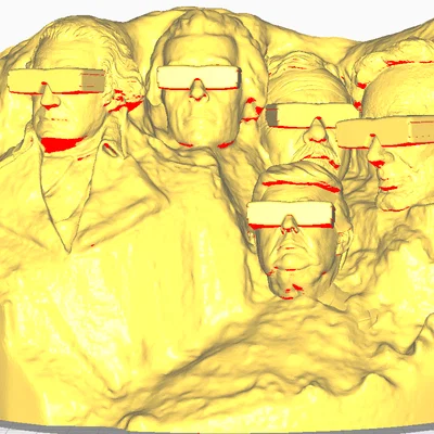 Mô hình núi Rushmore có Donald Trump in 3D