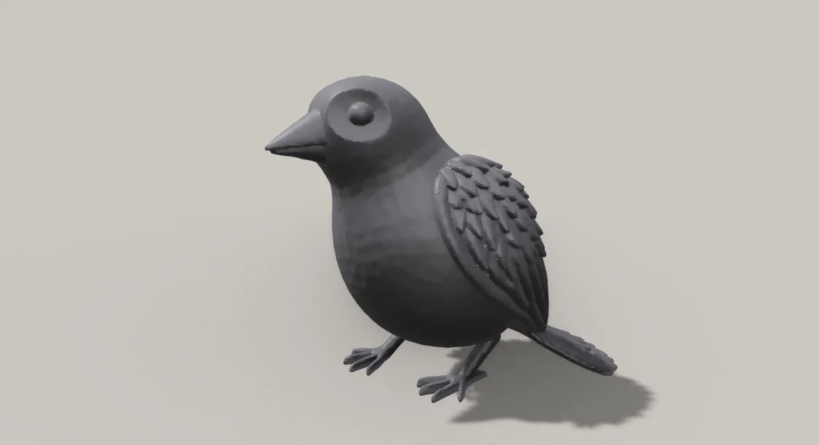 Mô hình chú chim 3D nhỏ xinh trang trí bàn làm việc (File STL) - Image 1