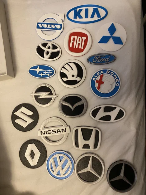 Bộ sưu tập logo các hãng xe hơi in 3D đẹp mắt - Image 1