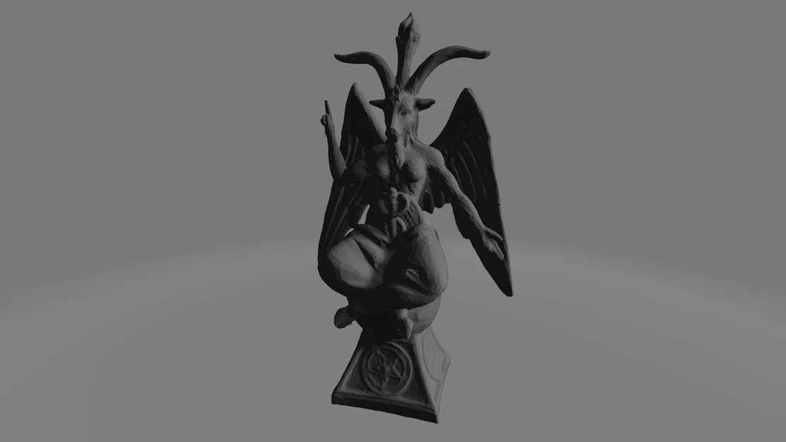 Mô hình tượng Baphomet phong cách Low Poly cho máy in 3D - Image 1