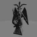 Mô hình tượng Baphomet phong cách Low Poly cho máy in 3D - Thumbnail 1