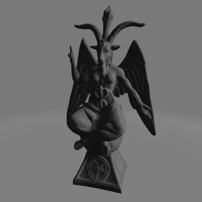 Mô hình tượng Baphomet phong cách Low Poly cho máy in 3D