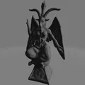 Mô hình tượng Baphomet phong cách Low Poly cho máy in 3D - Thumbnail 2