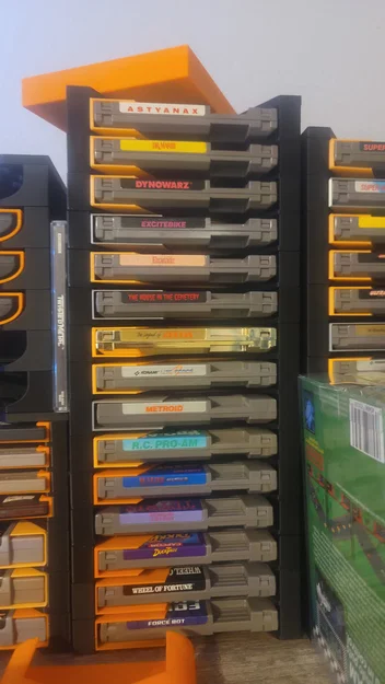 Khay Đựng Băng NES Có Thể Chồng Tầng – In Không Cần Support Kèm Nắp Chống Bụi - Image 1