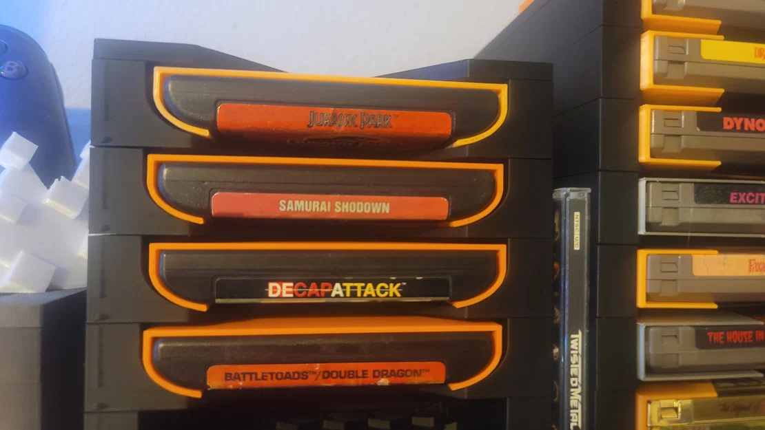 Khay Đựng Băng Sega Genesis Xếp Chồng – In Không Cần Support Kèm Nắp Chống Bụi - Image 1