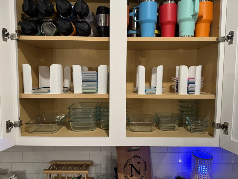 Bộ kệ dựng nắp hộp Snapware gọn gàng cho tủ bếp 3D - Image 1