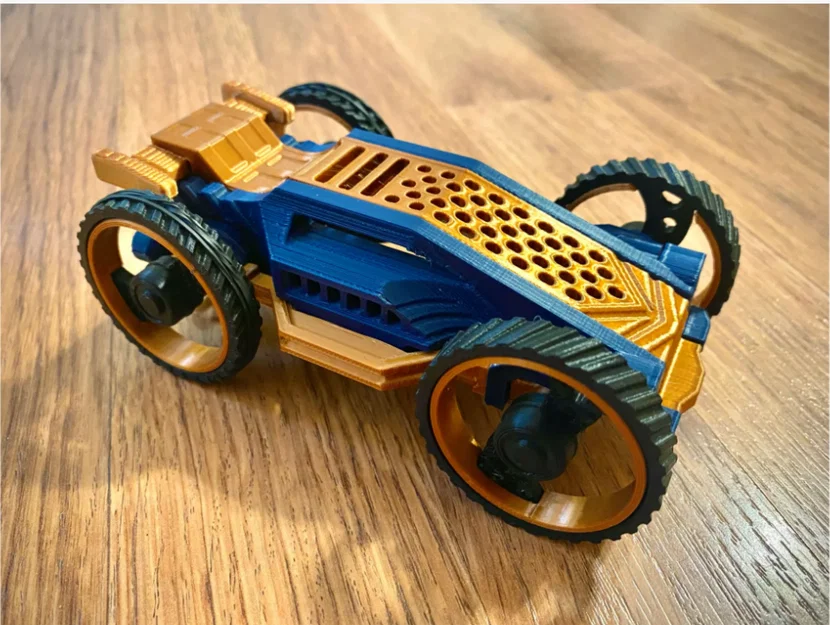 Mô hình xe đua Rubber Band Racer chạy bằng dây thun cực thú vị - Image 1