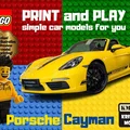 Mô hình 3D Porsche Cayman lắp ráp phong cách LEGO cực chất - Thumbnail 1