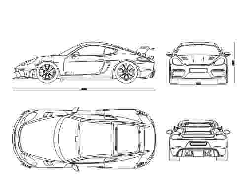 Mô hình 3D Porsche Cayman lắp ráp phong cách LEGO cực chất - Image 3