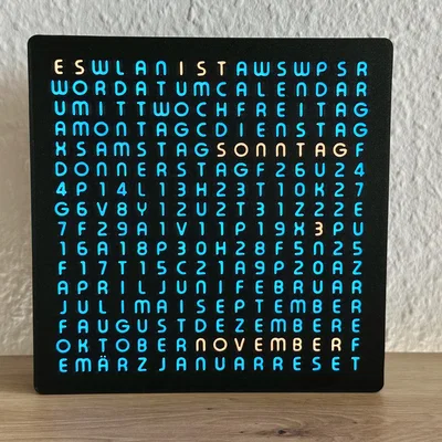 WordCalendar 16x16 - 2024: Lịch hiển thị bằng chữ độc đáo