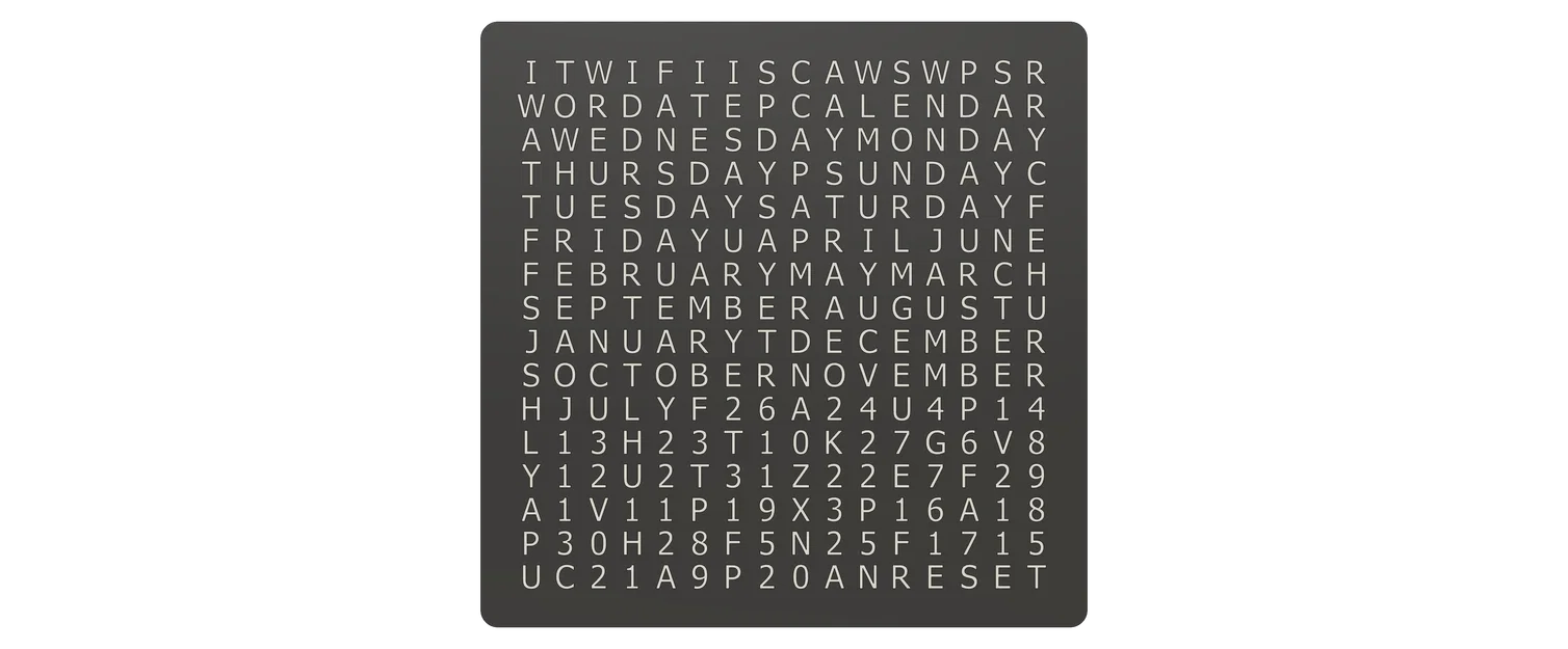 WordCalendar 16x16 - 2024: Lịch hiển thị bằng chữ độc đáo - Image 5