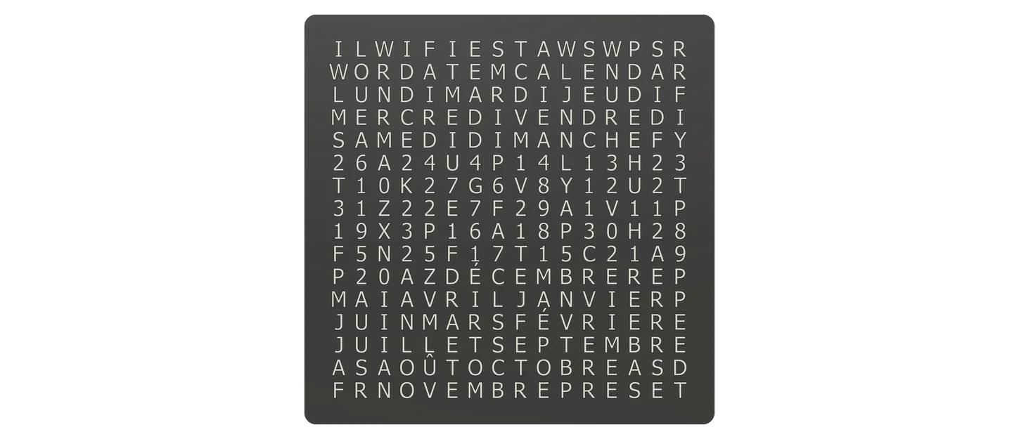 WordCalendar 16x16 - 2024: Lịch hiển thị bằng chữ độc đáo - Image 13