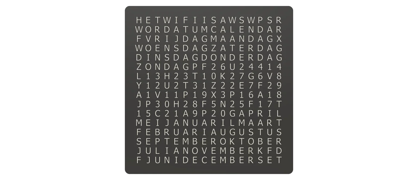 WordCalendar 16x16 - 2024: Lịch hiển thị bằng chữ độc đáo - Image 19