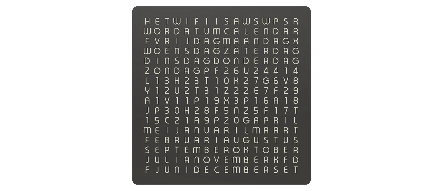 WordCalendar 16x16 - 2024: Lịch hiển thị bằng chữ độc đáo - Image 20