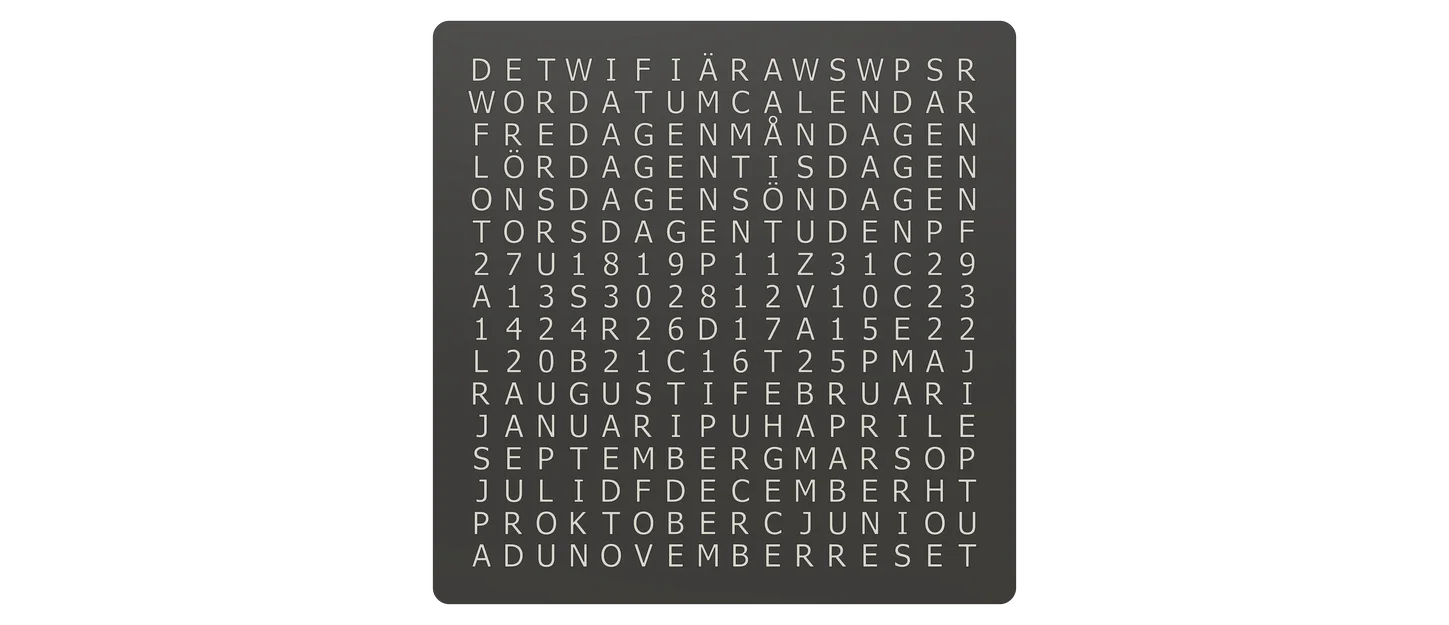 WordCalendar 16x16 - 2024: Lịch hiển thị bằng chữ độc đáo - Image 21