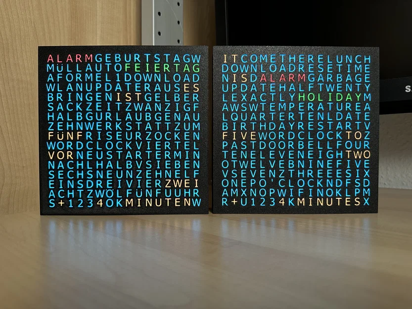 WordClock 16x16 LED matrix - Đồng hồ chữ thông minh - Image 1