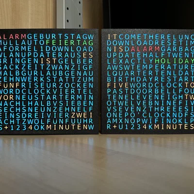WordClock 16x16 LED matrix - Đồng hồ chữ thông minh