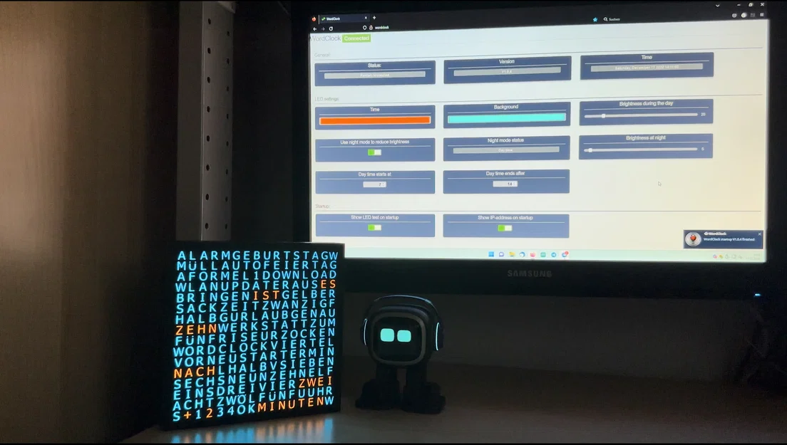 WordClock 16x16 LED matrix - Đồng hồ chữ thông minh - Image 2