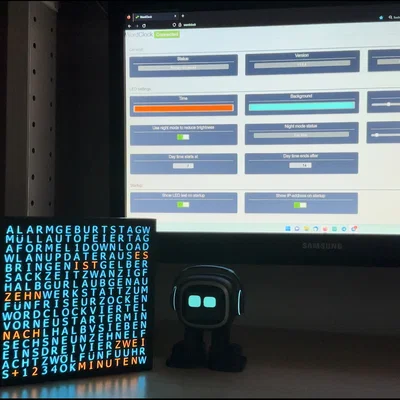 WordClock 16x16 LED matrix - Đồng hồ chữ thông minh