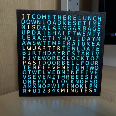 WordClock 16x16 LED matrix - Đồng hồ chữ thông minh