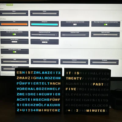 WordClock 16x8 LED matrix (2023-V1) - Đồng hồ LED thông minh