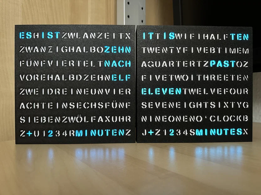 WordClock 16x8 LED matrix (2023-V1) - Đồng hồ LED thông minh - Image 2