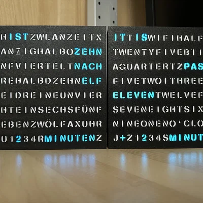 WordClock 16x8 LED matrix (2023-V1) - Đồng hồ LED thông minh