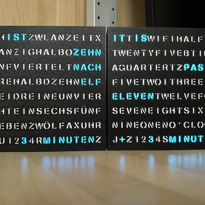 WordClock 16x8 LED matrix (2023-V1) - Đồng hồ LED thông minh