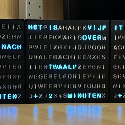 WordClock 16x8 LED matrix (2023-V1) - Đồng hồ LED thông minh