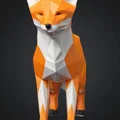 Mô hình chú cáo Fox Low-poly trang trí để bàn ấn tượng - Thumbnail 1